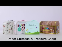 Cardboard Suitcase And Treasure Chest