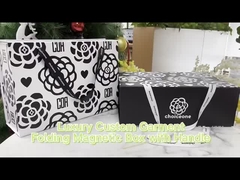 রিবন হ্যান্ডেল সহ ভাঁজযোগ্য বাক্স