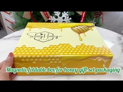 চুম্বকীয় বন্ধনী সহ মধু প্যাকেজিং বক্স