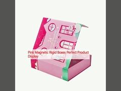 গোলাপী চৌম্বকীয় শক্ত বাক্স নিখুঁত পণ্য প্রদর্শন