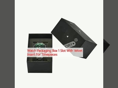 ঘড়ি প্যাকেজিং বক্স 1 স্লট সঙ্গে বেসমেট সন্নিবেশ ঘড়ি জন্য