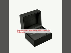 সংগ্রাহকদের জন্য ড্রয়ার সহ প্রিমিয়াম কালো ঘড়ি বাক্স