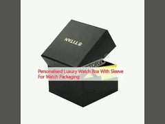 ঘড়ি প্যাকেজিং জন্য হাতা সঙ্গে ব্যক্তিগতকৃত বিলাসিতা ঘড়ি বক্স
