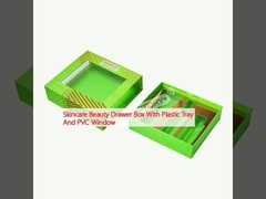 প্লাস্টিকের থালা এবং পিভিসি উইন্ডো সহ ত্বকের যত্নের সৌন্দর্য ড্রয়ারের বাক্স