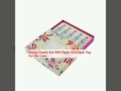 ত্বকের যত্নের জন্য প্লাস্টিক এবং কাগজের ট্রে সহ সৌন্দর্য স্যুটবক্স
