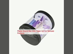 ত্বকের যত্নের পণ্যগুলির জন্য কাগজের ঢাকনা সহ প্লাস্টিকের বৃত্তাকার বাক্স
