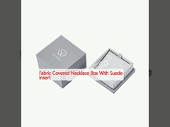 সুইড ইনপুট সহ কাপড়ের আচ্ছাদিত নেকলেস বক্স