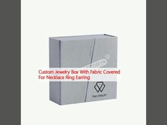 নেকলেস রিং কানের দুল জন্য কাপড় আচ্ছাদিত কাস্টম জুয়েলারী বক্স