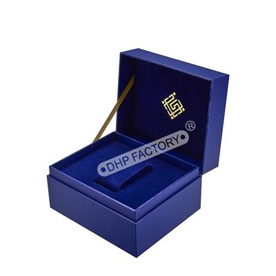 Good price Stylish Blue Smart Watch Gift Box Organizer Pillow Case With Ribbon Customized online