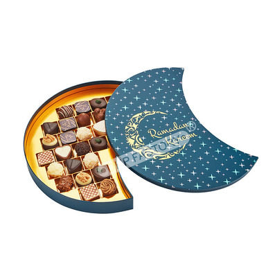 Good price Deluxe Moon Shaped Gift Box Chocolate Present Box With Food Safe Tray online