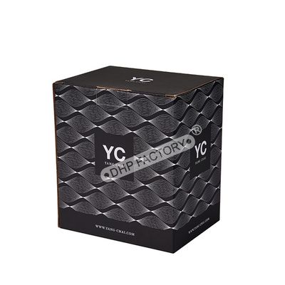 Giá tốt. Hộp giấy carton sóng đen thân thiện với môi trường cho quần áo với thương hiệu cá nhân trực tuyến