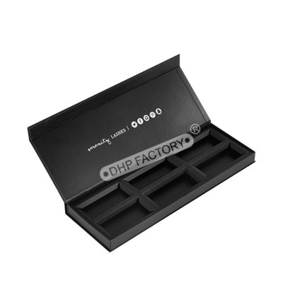Good price Silver Custom Logo Printed Magnetic Box Black With Paper Insert online
