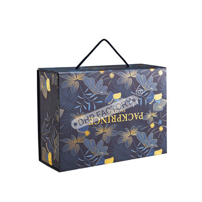 Buen precio Cajas de regalos grandes plegables Diseño personalizado Sin imanes con mango en línea