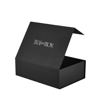 Good price OEM ODM Folding Cardboard Boxes Luxury Magnetic Boxes Black Textured Paper Packaging online