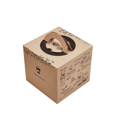 Good price Personalized Kraft Corrugated Boxes Gift Mailer Boxes With Handle For Cup Cake online