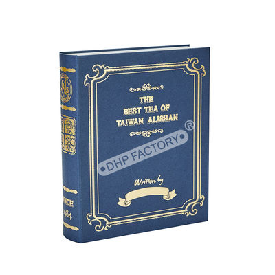 Buon prezzo Libri ecologici come scatola decorativa con elegante finitura in foglio d'oro in linea