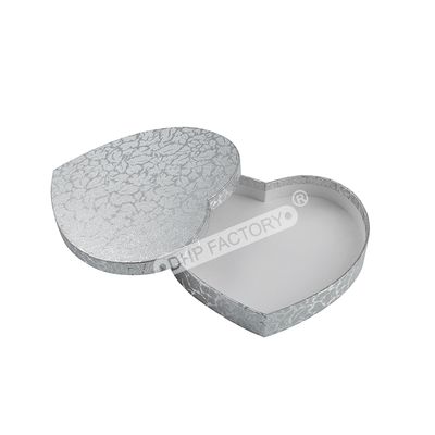 Good price Luxury Silver Heart Shaped Storage Gift Box Stunning Keepsake Box With Floral Pattern online
