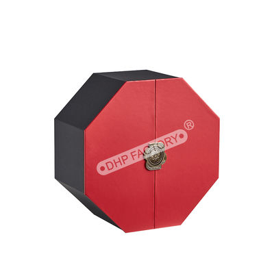 Καλή τιμή Πρωταθλήτρια Octago Cosmetic Doule Open Box Μεταλλικό λογότυπο Εύα Εισαγωγή για πολυτελή θυρίδα δώρων σε απευθείας σύνδεση