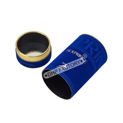 Giá tốt. Luxury Round Wine Packaging Box Velvet Finish Cylinder Tube With Metal Lid trực tuyến