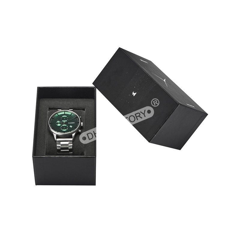 Watch Box Card Box Luxurious Watch Packaging Box 1 Slot Watch Box With Velvet Insert For ...