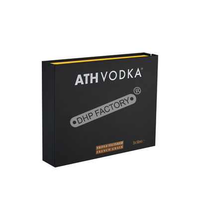 Sleek Design Custom Rigid Gift Boxes With Sliver Foil Satmping Logo