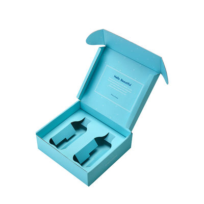 Bon prix Boîtes ondulées imprimées en bleu avec plateau en papier pour produits de soins capillaires en ligne