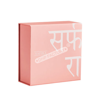 Pink Magnetic Rigid Gift Box For Luxury Items Customized Size And Design