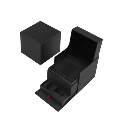 Good price Custom Luxury Black Three-Piece Watch Set Soft Touch Lamination For Gift Box online