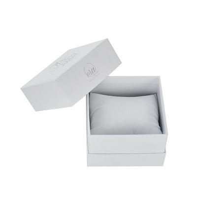 Good price 1 Slot Watch Packaging Boxes White Watch Box With Foil Stamping Logo online