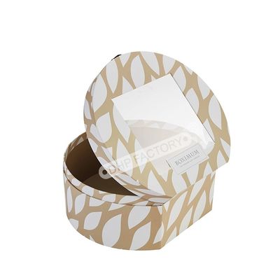 Good price Sturdy Round Keepsake Suitcase Box Cardboard Display Box With Clear PVC Lid online