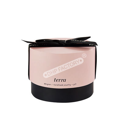 Good price Durable Round Cardboard Gift Box With Bowknot For Jewelry Ring Packaging online