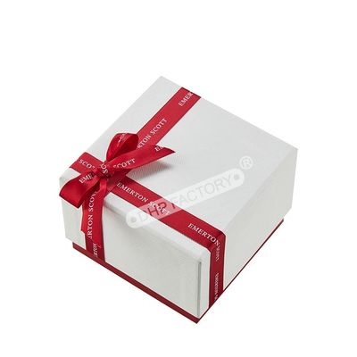 Good price White Engagement Ring Box With Ribbon Elegant Storage For Precious Pieces online