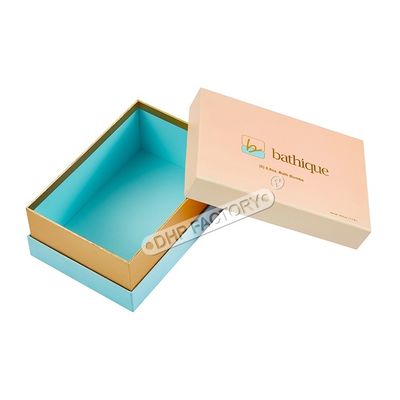 Lid And Base Paper Gift Box With Embossed Logo For Retail Display