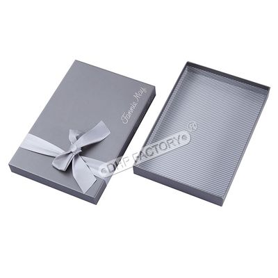 Buen precio Cajas de regalo decorativas grises elegantes con cinta para envases de lujo en línea