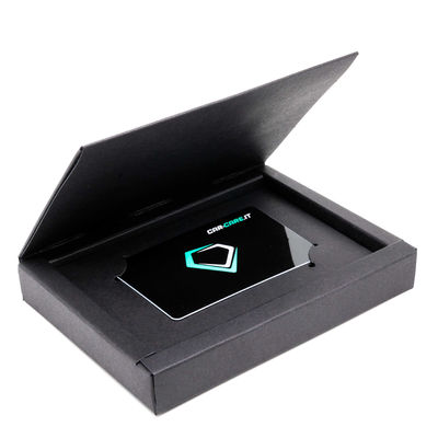 Good price Elegant Eco Friendly Black Business Card Holder Recycled Paper Gift Packaging Box online