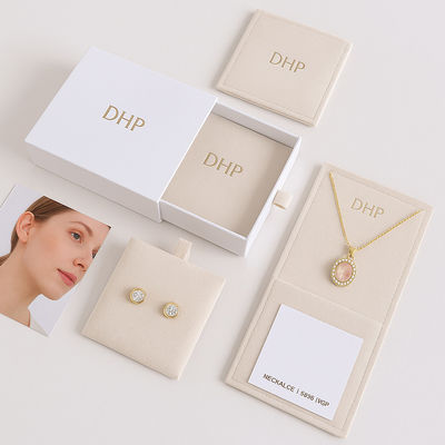 Giá tốt. Hộp trượt bao bì trang sức cứng cáp với logo ép kim vàng trực tuyến
