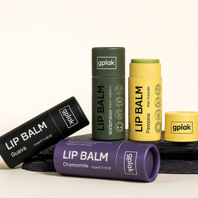 Good price Printed Empty Lipstick Cylinder Box Custom Eco Friendly Push Up Lip Balm Paper Tube online