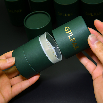 Bon prix Boîte cylindrique pour bougie d'aromathérapie, vert foncé, tube en papier kraft, emballage de luxe en ligne
