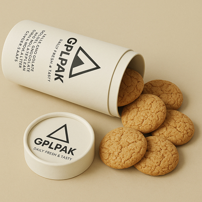 Good price Food Grade Airtight Cookie Storage Cylinder Box Moisture Proof Biscuit Round Packaging online