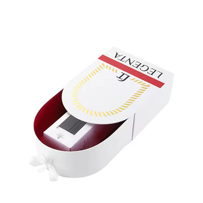 Good price Luxury Ellipse Wine Box Rigid Cardboard Slid Drawer Package With Ribbon Bow online