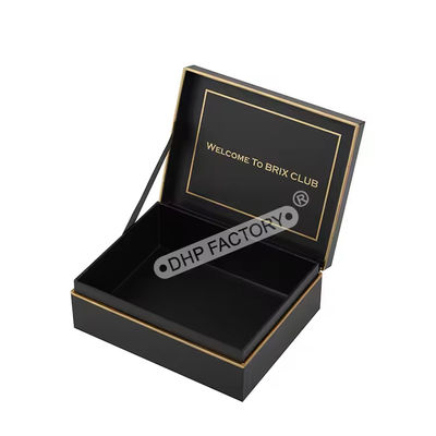 Goede prijs High End Square Watch Box Elegant Paper Packaging With Hinged Lid And EVA Foam Pillow online
