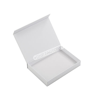 Guter Preis Individuelle weiße und schwarze stabile Magnetbox in Buchform für Geschenkverpackung und Goldfolienlogo. Farbanpassung möglich. Online