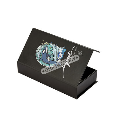 Guter Preis Custom Black Book Form starre Geschenkbox mit Band ziehen Tab und Magnetverschluss Luxus Kartonverpackung für Geschenke Online