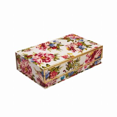 Buon prezzo Scatola regalo di fiori di lusso personalizzata con chiusura magnetica e confezione rigida con logo dorato in linea