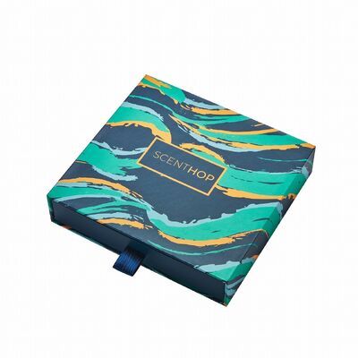 Harga yang bagus OEM Skincare Package Box Colorful Drawer Box Foil Stamp Logo Dengan EVA Insert on line