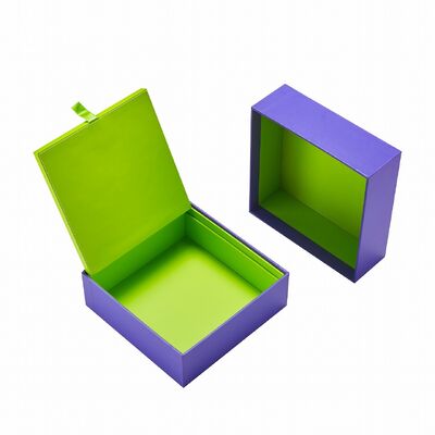 Bom preço Pacote de Joias Premium Cinza Board Roxo Caixa de Duas Peças Bandeja de Veludo Verde on-line