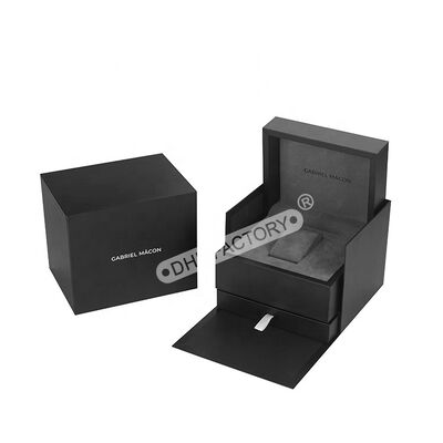 Bon prix Boîte à montre rigide noire de luxe de haute qualité avec logo personnalisé, emballage cadeau en carton pour montre unique, Caja De Regalo Para Reloj en ligne