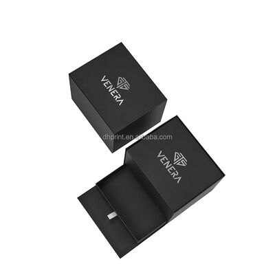 Bom preço High-End Custom Watch Gift Box Set Embalagem de papel rígido com espuma de veludo Insira logotipo de folha de ouro ou prata para promoção da marca on-line