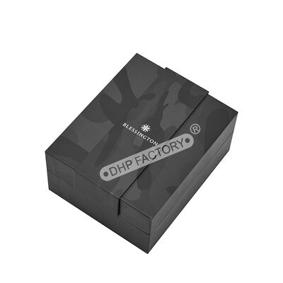 Harga yang bagus Desain Custom Luxury Gift Packaging Rigid Paper Cardboard Storage Strap Display Dark Watch Box dengan Sleeve untuk Smart Watch on line