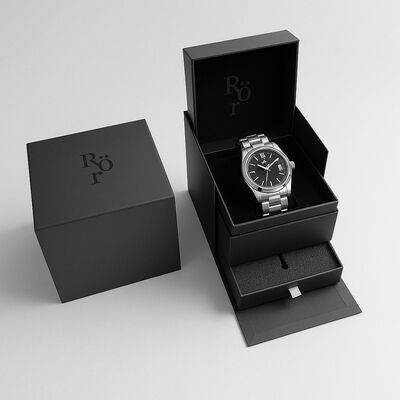 Bon prix Set de boîte de montres de luxe Trois pièces incluant boîte à tiroirs Flip Top Box et couvercle et boîte de base Emballage en carton rigide sur mesure en ligne